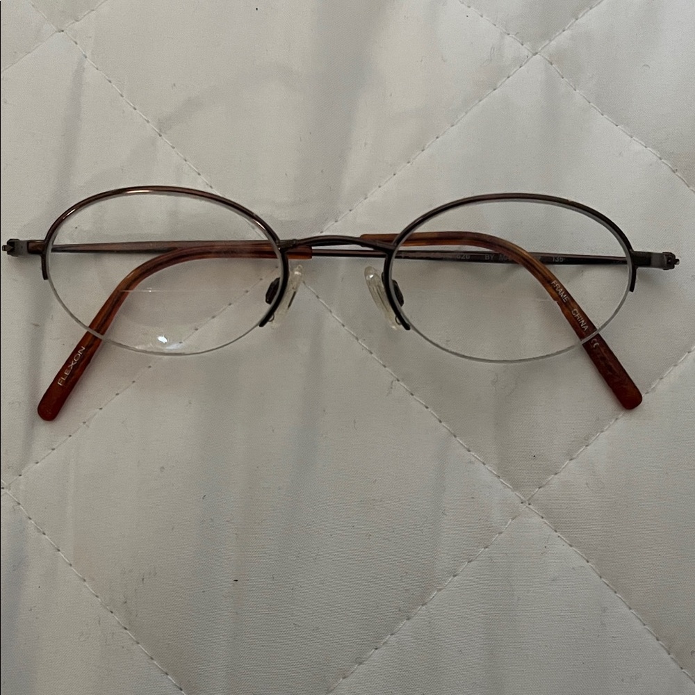 Oval Glasses with Brown Temples bifocal small